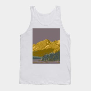 String Lake in Grand Teton National Park Wyoming USA WPA Art Poster Tank Top